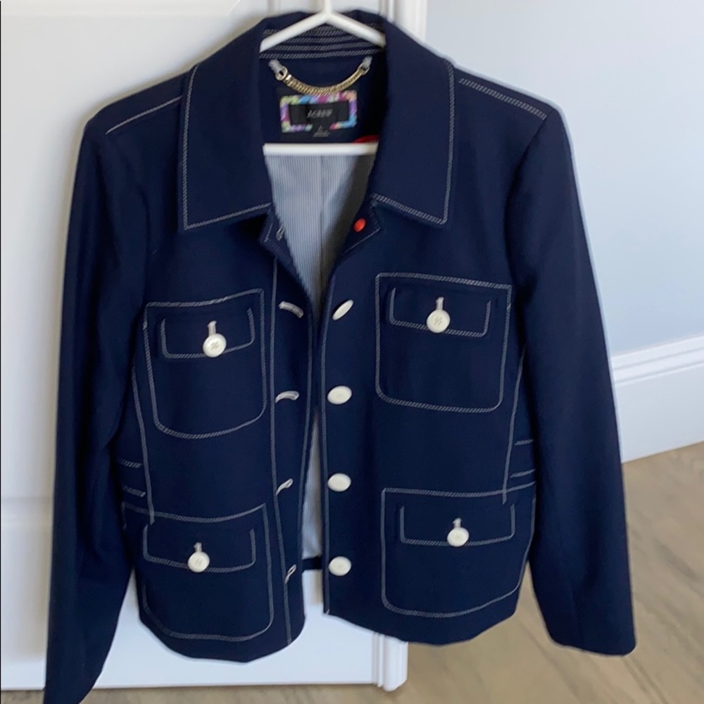 Jcrew contrast stitched jacket